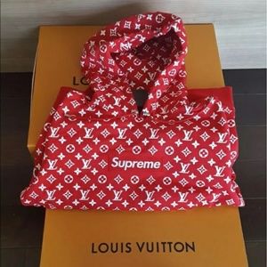 AUTHENTIC Louis Vuitton X Supreme Hoodie Red Box